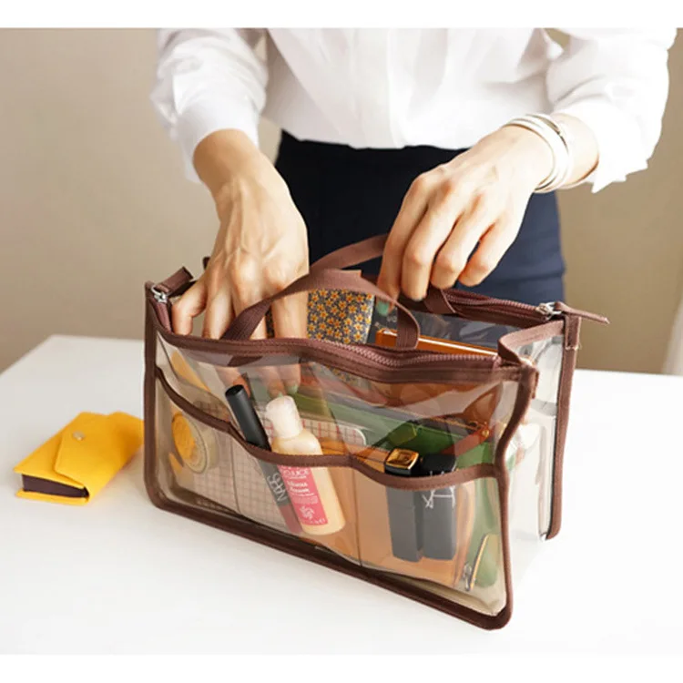 

Portable Transparent PVC Travel Storage Bag Small Handbag Waterproof Cosmetic Bags Cases Travel Toiletry Bag Organizer Pouch