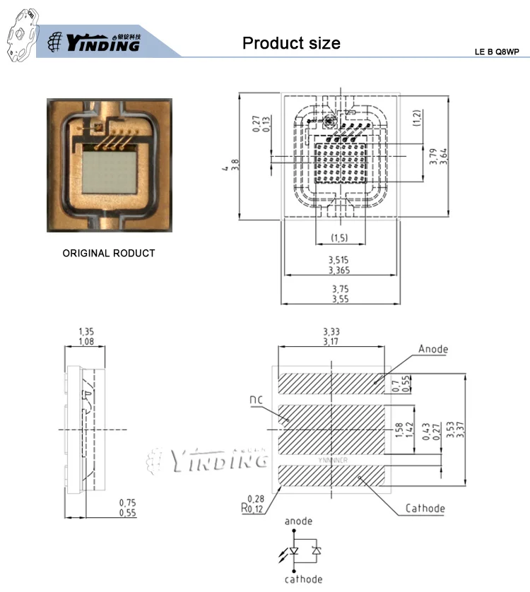 OSRAM LE B Q8WP 30 Вт Высокая мощность Светодиодная лампа из бисера 455-465nm синий светильник сценический светильник источник проектор хирургический светильник фитиль