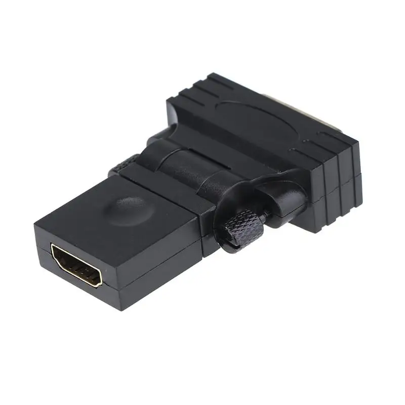 360 градусов Поворотный HDMI к DVI 24 + 1 адаптер Женский мужчине HD ТВ конвертер для ПК PS3
