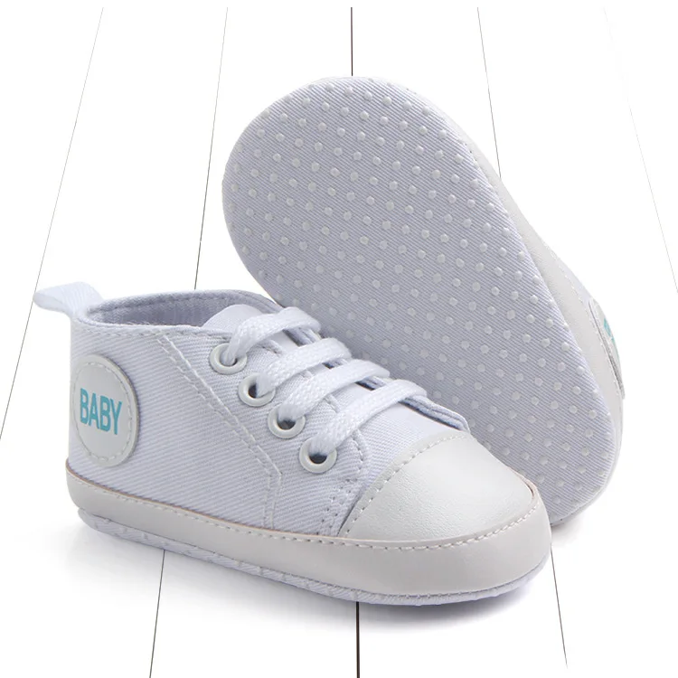 Branded Newborn Sneakers Baby girls Boys Lace-up Canvas Shoes Active All Star Zapatos Bebe Toddler Shoes Infantil Sapatos - Цвет: AS PICTURE