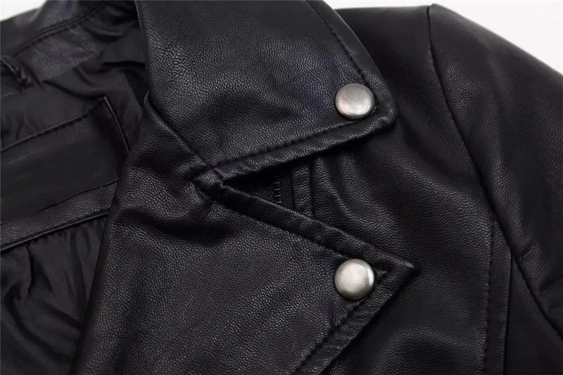 Новинка, модные женские весенне-осенние черные Куртки из искусственной кожи, Женская мотоциклетная куртка-бомбер, крутая верхняя одежда, пальто на молнии с кисточками