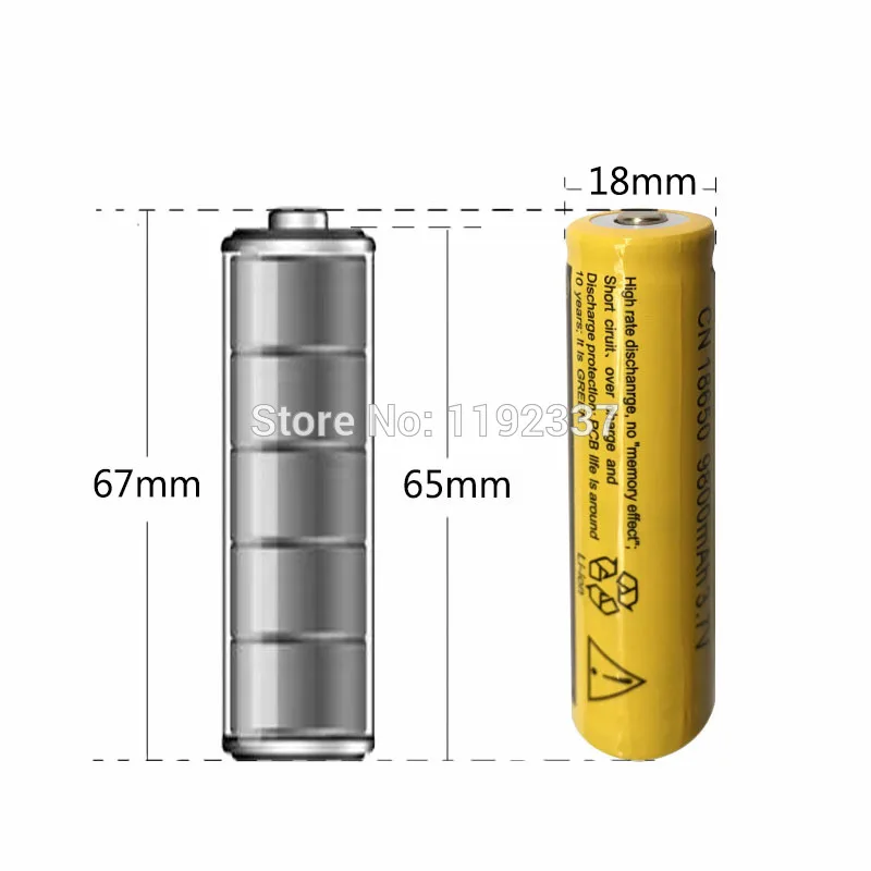 10 шт. 18650 Батарея 3,7 V 9800mAh литий-ионная аккумуляторная батарея для светодиодного фонарика литиевая батарея