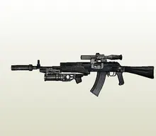 1:1 AN-94 Assault rifle Paper Model Toys Handmade 3D DIY material manual creative Party show props Home decorate Collection Gift gears of war 2 cavalry assault rifle chainsaw gun scale 1 1 paper model diy handmade toy