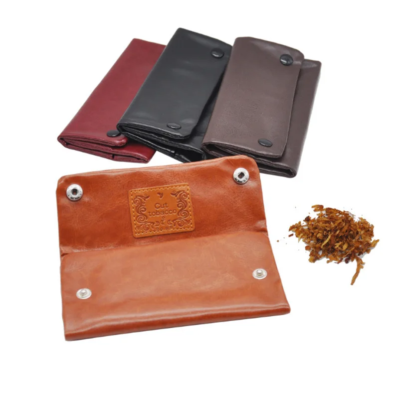 2017 New PU Leather Tobacco Pouch Weed Storage Smoking Pipe Portable