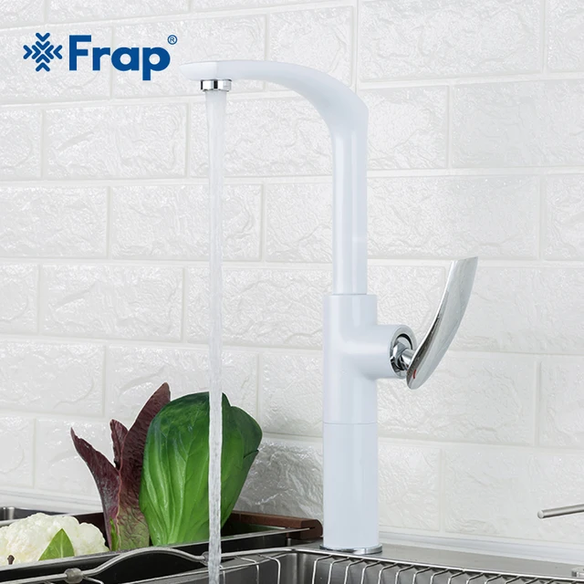 Special Offers Frap Single Handle Deck Mounted Kitchen Faucets High 360 Degree Rotating Mixer Basin Faucet Hot and Cold Water Faucet Y40068-2