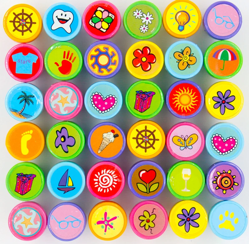Self-ink Stamps for Kids Birthday Party Favors Birthday Giveaways Gift Toys Boy Girl Christmas Goodie Bag, Pinata Fillers, 10Pcs