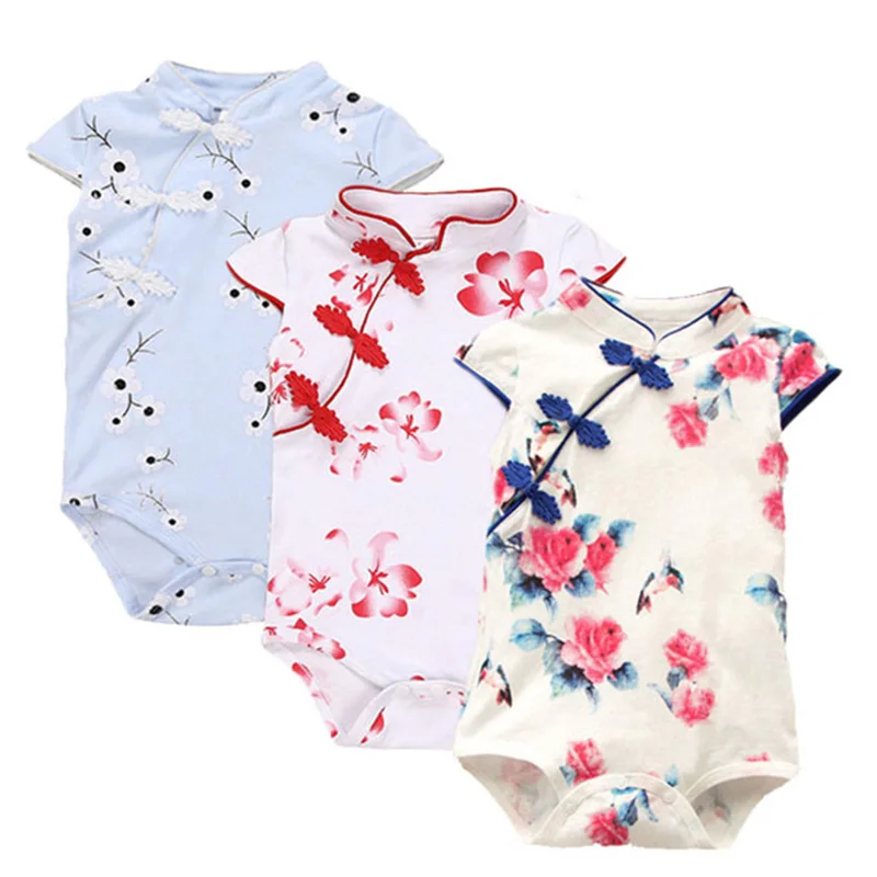 KAVKAS bebé niña ropa de bebé monos chino Cheongsam verano ropa de bebé recién nacido ropa Bebe infantil monos para fiesta KAVKAS bebé niña ropa de bebé monos chino Cheongsam verano ropa de bebé recién nacido ropa Bebe infantil monos para fiesta