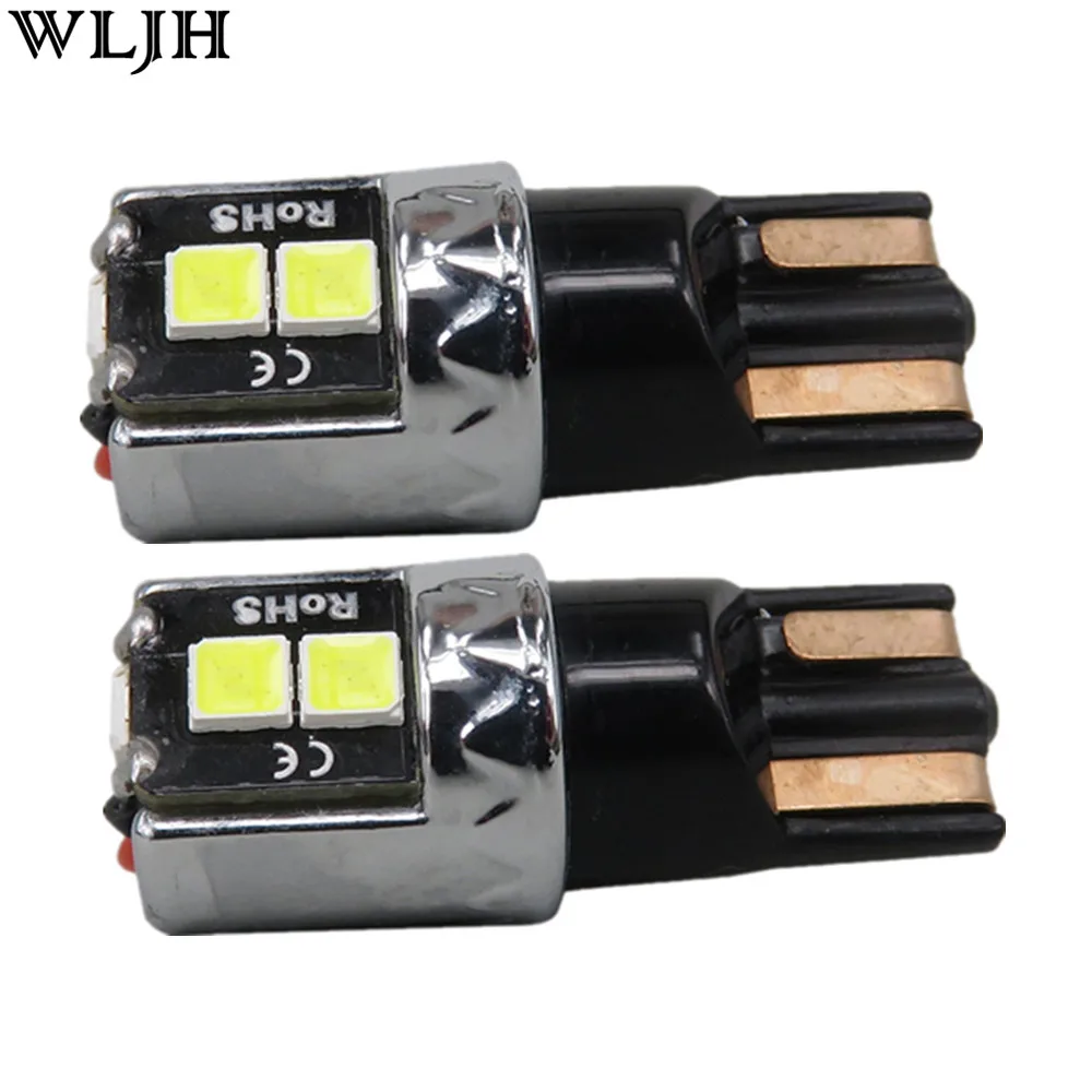 

WLJH 2x Canbus 400Lm 12v 6W 3030 SMD Chip Led T10 W5W 2825 194 Wedge Bulb Interior External Car Light Automobiles Lamp Lighting