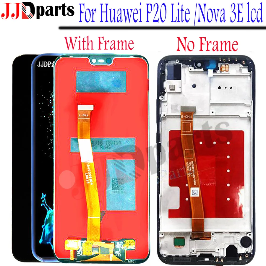

5.84" Display Huawei P20 Lite lcd display Touch Screen Digitizer Assembly ane-lx1 lcd + Frame For Huawei P20 Lite screen replace