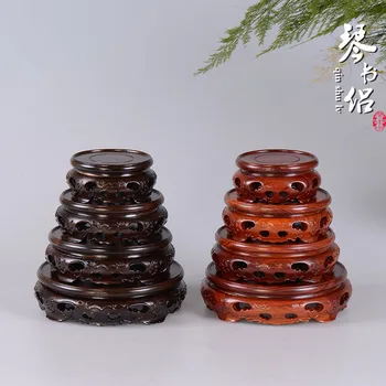 

Black Catalpa wood red sandalwood wood Specials antique vase circular base wood seat wooden cradle rocks tea teapot child