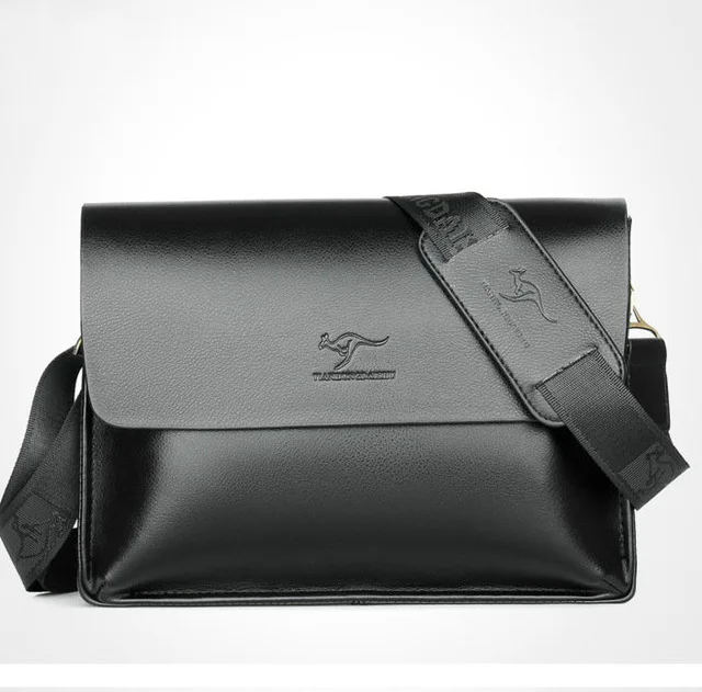 Мужская сумка из натуральной кожи, модная кожаная сумка через плечо, мужские сумки-мессенджеры, повседневные дизайнерские сумки, мужские сумки - Цвет: Black  28x6.5x18.5cm