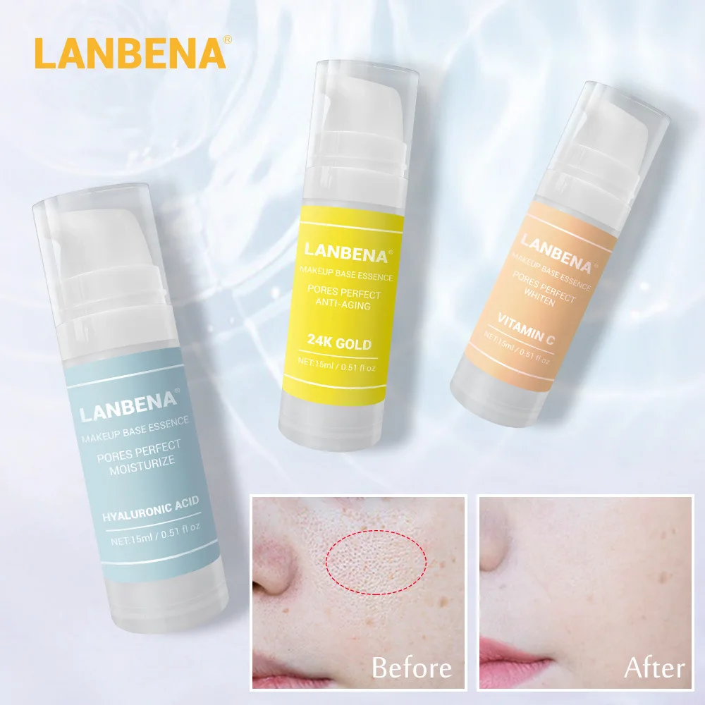

LANBENA Makeup Base Essence Makeup Primer Face Serum Shrink Pores Moisturizing Oil-Control Brighten Foundation Cosmetic SkinCare