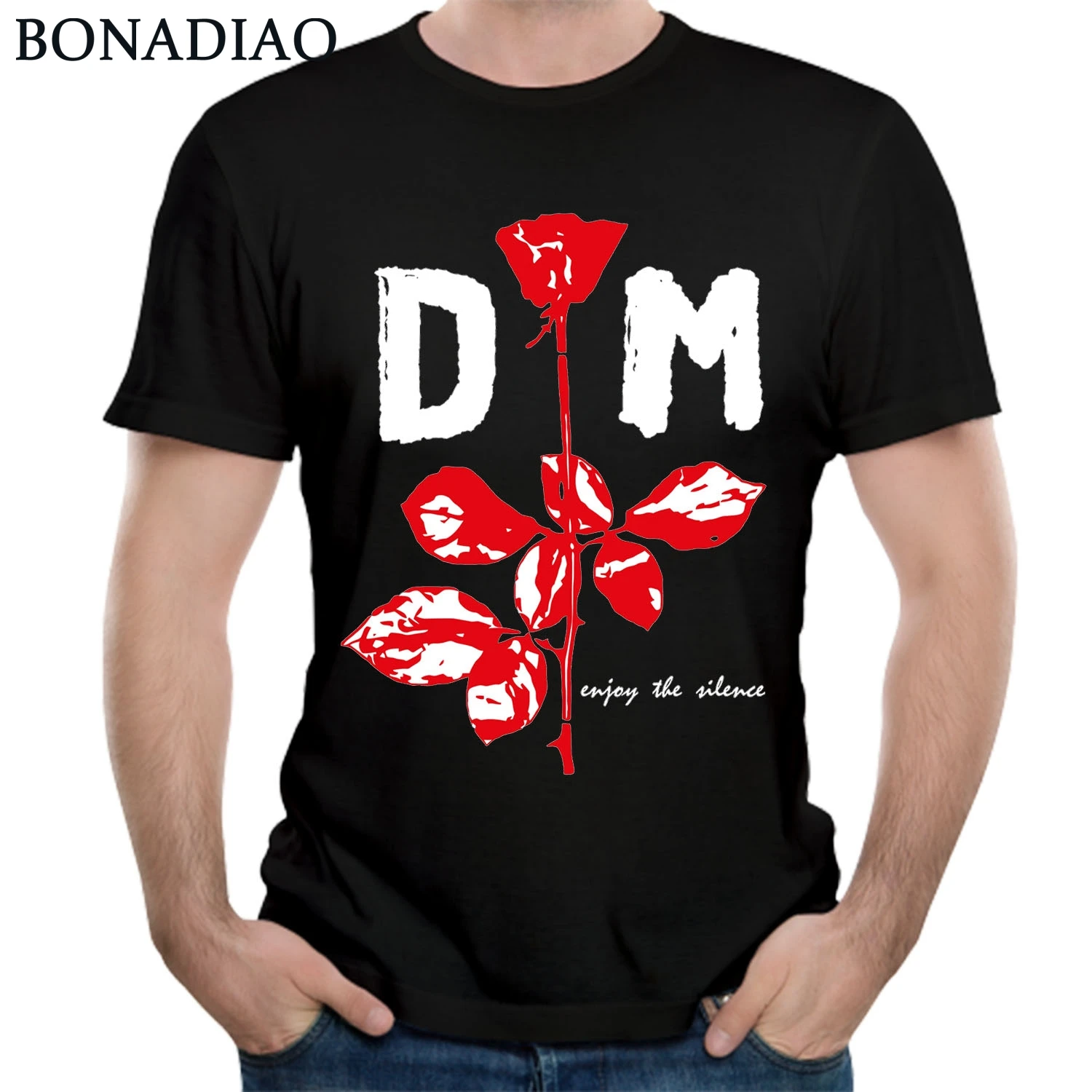 

Depeche Mode T shirt Post Punk Style Man Round Collar Rock and Roll Homme Tee Shirt Plus Size