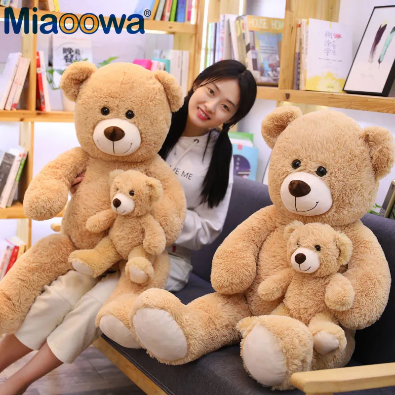 1 шт. 100 см гигантский Kawaii мама и ребенок плюшевый мишка плюшевые игрушки для детей мягкие милые животные Медведь кукла креативный подарок