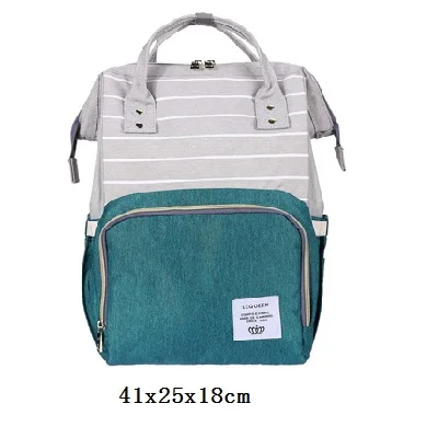 Модная сумка для подгузников для мам, брендовая Большая вместительная детская сумка, рюкзак для путешествий, дизайнерская сумка для ухода за ребенком - Цвет: D