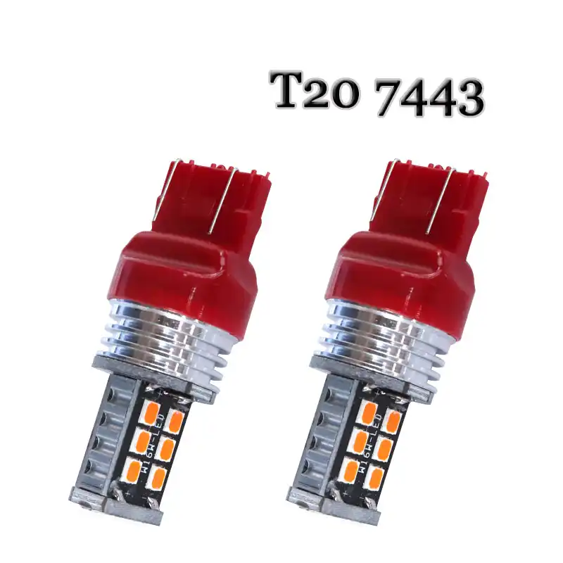 10x T20 7443 15 Smd 2835 Led 250ma No Error W21 5w 15smd Bulb Car Auto Brake Light Bulb Lamp White Red Blue Yellow 12v Blue Light Lamp 12v Car Led Lamplamp White Aliexpress
