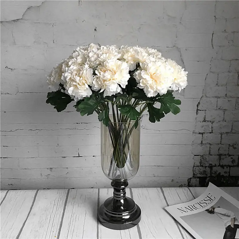 Single cheap branch Rose peony Artificial flowers silk white peonies fake flowers wholesale flores happy new year party 10 2019-01-10 161312