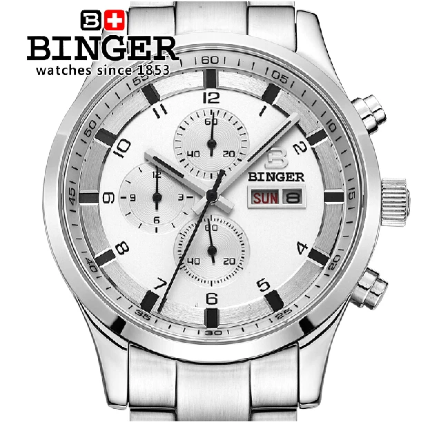 Switzerland Men's watch Luxury Brand BINGER Quartz full Stainless steel Sapphire Mirror Watches Men Waterproof clock BG-0403-2 Switzerland Men's watch Luxury Brand BINGER Quartz full Stainless steel Sapphire Mirror Watches Men Waterproof clock BG-0403-2