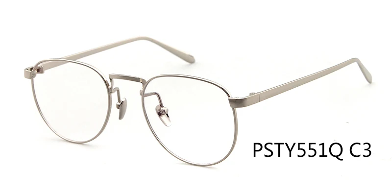 Длинные винтажные прозрачные очки с оправой для женщин и мужчин, прозрачные линзы, очки с оправой из сплава, очки без градусов 551Q - Цвет оправы: C3