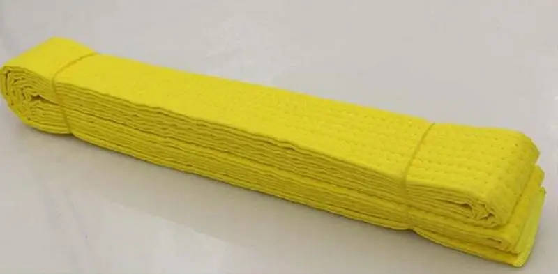 Тхэквондо дорога с уровнем дзюдо Стандартный пояс каратэ двойной обёрточная бумага профессиональные боевые искусства все цвета CYF9149 - Цвет: Yellow