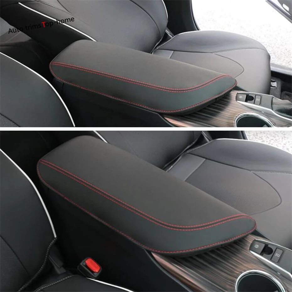 

Yimaautotrims Armrest Storage Box Protection Pad Cover Kit Fit For Toyota Camry 2018 2019 2020 Interior Mouldings Black Look