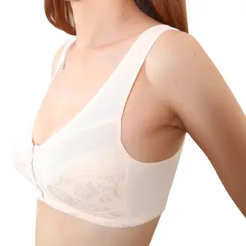 

Soft Lift Up Sleep Brassiere Front Buckles Sleeping Active Bra Intimates Wide Shoulder Strap Vest Bralette Wire Free