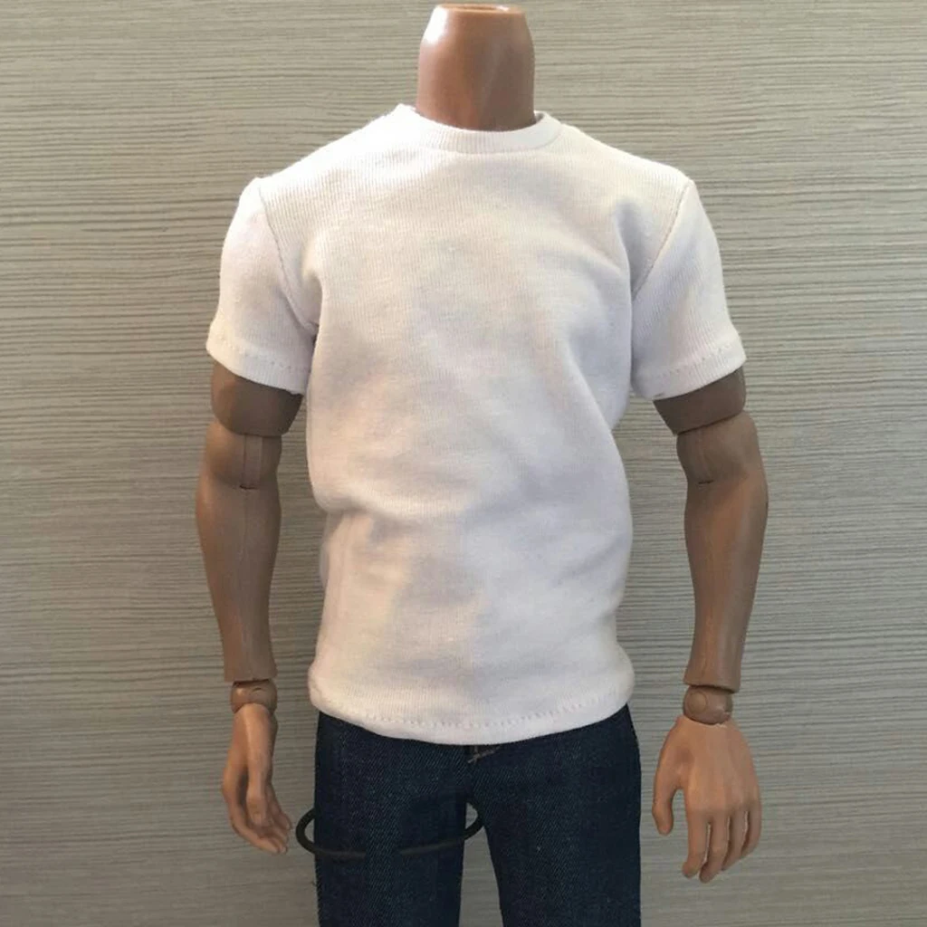 1/6 Men T-shirt Male Clothing for   12in Doll Toys Accessories Parts