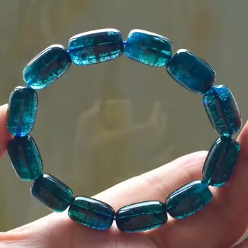 

Genuine Natural Blue Tourmaline Gemstone 10mm Barrel Beads Clear Rare Bracelet Crystal From Brazil Chain AAAAAA Drop Shipping