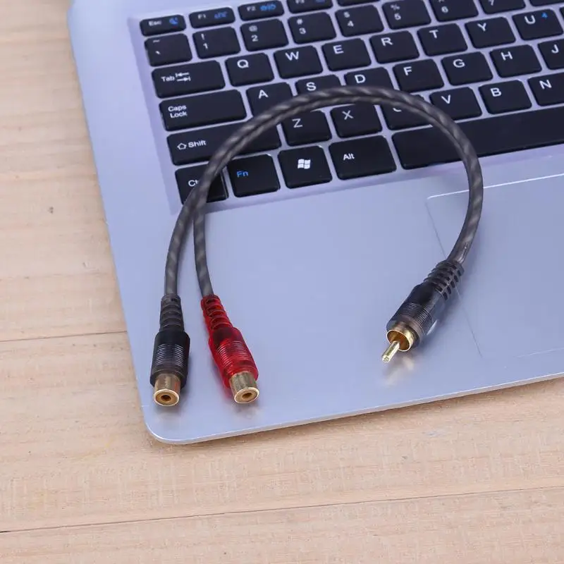 2 RCA Male to 1 Female OFC Cable Y Splitter Cord for Car Audio System Subwoofer DVD MP3 player|2 rca male|2 rcasplitter cable |