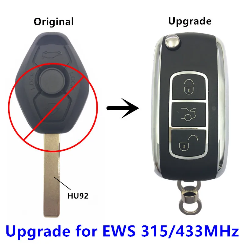QCONTROL Upgrade font b Car b font Remote Key for BMW EWS X3 X5 Z3 Z4