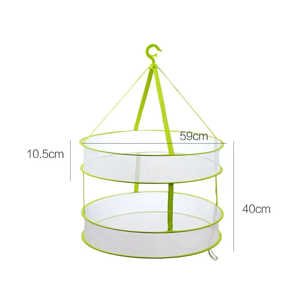 Практичный s-крюк сушилка Складная подвесная одежда корзина для белья сетка-сушилка двухслойная Стирка сушка носки Одежда Корзина - Цвет: Green C
