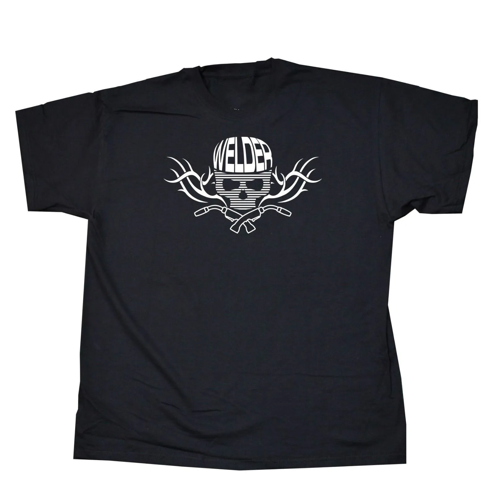 

Welder Tribal Tatoo Skull T Shirt Welding TIG MIG Fabricator Metal Work Engineer