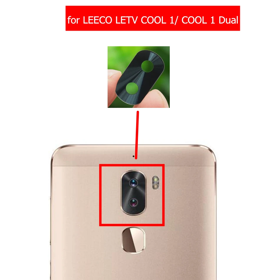 2 шт. для LEECO COOL 1/Coolpad COOL1 Dual C106 C107 камера Стекло Объектив задняя камера стекло объектив с клеем запасные части