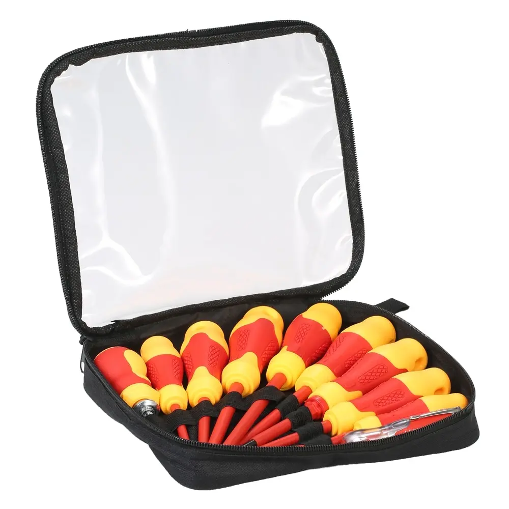 

10 in 1 multitool 1000V Insulated hand Tools kit Screwdriver Kits Set + Magnetic Slotted Phillips Bits Electrical Work Multi-Bit