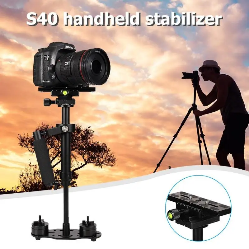 S40 ручной алюминиевый сплав видео стабилизатор для телефона DSLR DV камеры