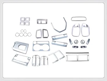 

37pcs/ set ABS Chrome Matte Interior Kit Accessories Decorative Cover Trim For Land Rover Discovery Sport 2015 2016 2017 LHD