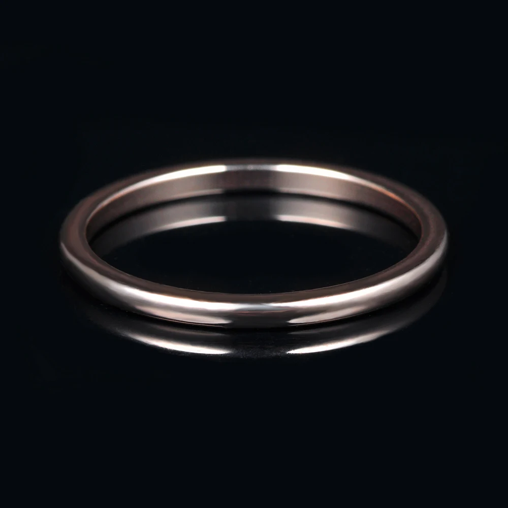 JeeMango бренд Простой 316L из нержавеющей стали палец кольцо минималистский классическая роза золотые обручальные свадебные кольца R17136