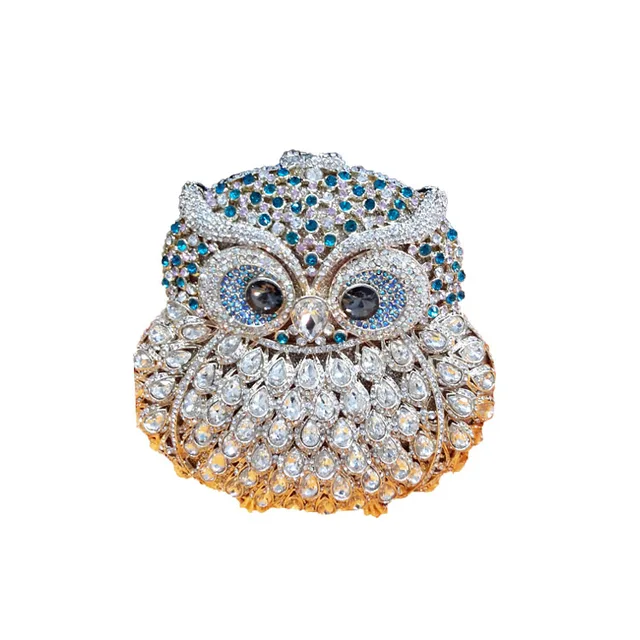 New Owl Clutches Small Animal Clutch Bags for Womens Wedding Prom Dinner Party Rhinestone Owls
