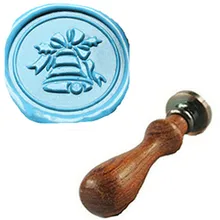 Винтажный Рождественский колокольчик изображение на заказ логотип Свадебное приглашение восковое уплотнение штамп палисандр ручка набор