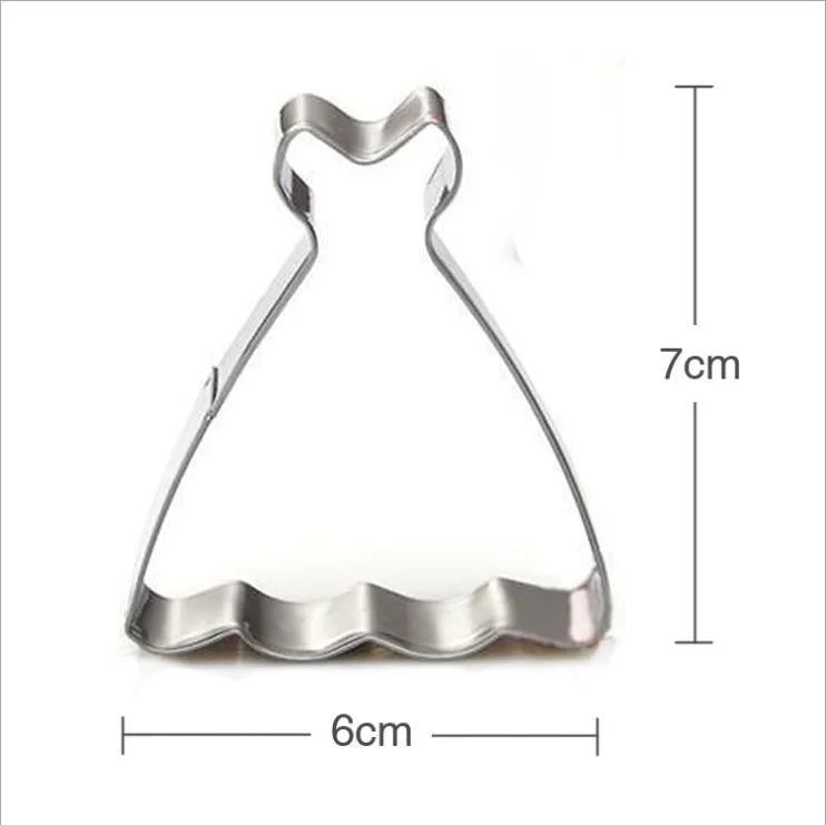 1pcs patisserie Wedding Metal Cookie Cutters Fondant Cake Decor Tools Cupcake Chocolate Biscuit Mould Ring Dress DIY cookie cutter baking mold cookie mould fondant cutter baking decorating tools pastry cutter