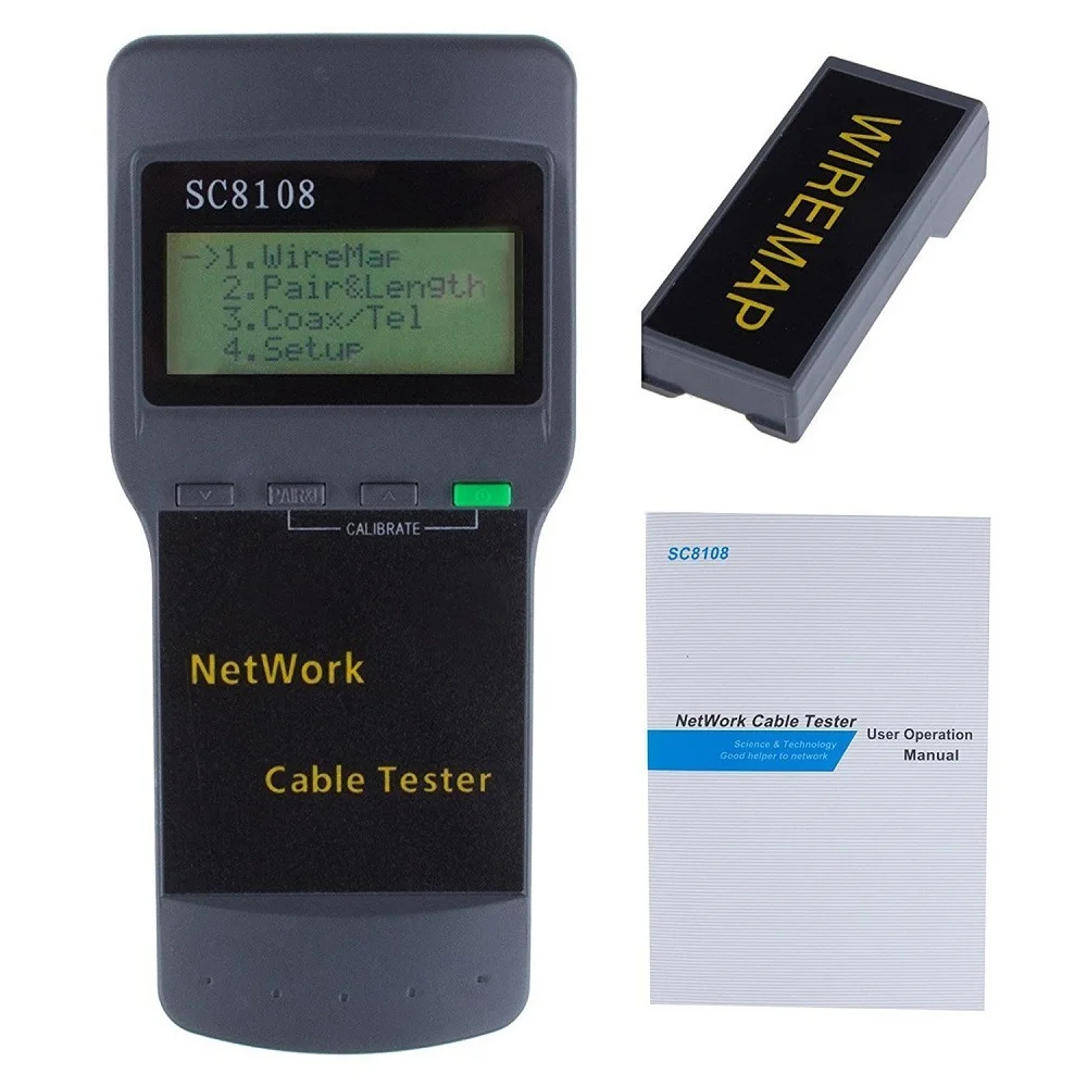 

LCD RJ45 Network Cable Tester Tool Kit Professional Portable LAN Phone Cable Tester Tracer Meter Cat5 5E 6E STP UTP LCD Display