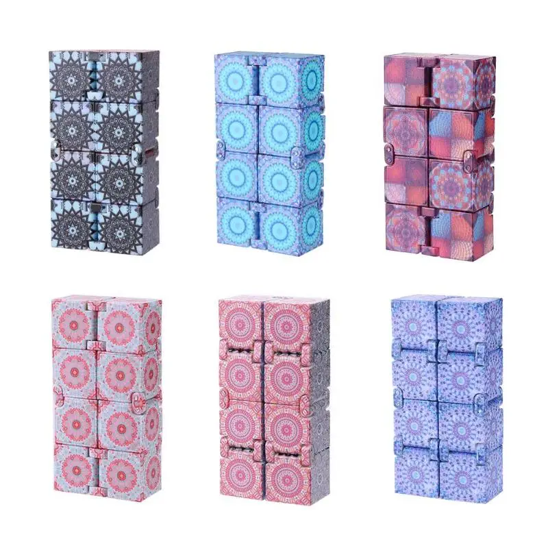 

Mandala Infinity Cube Finger EDC Anxiety Stress Relief Magic Cube Blocks
