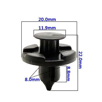 

Fender Replacement Decor Push pins Rivet Fastener Clips Interior Bumper Fixing Black Accessory Car Plastic Practical