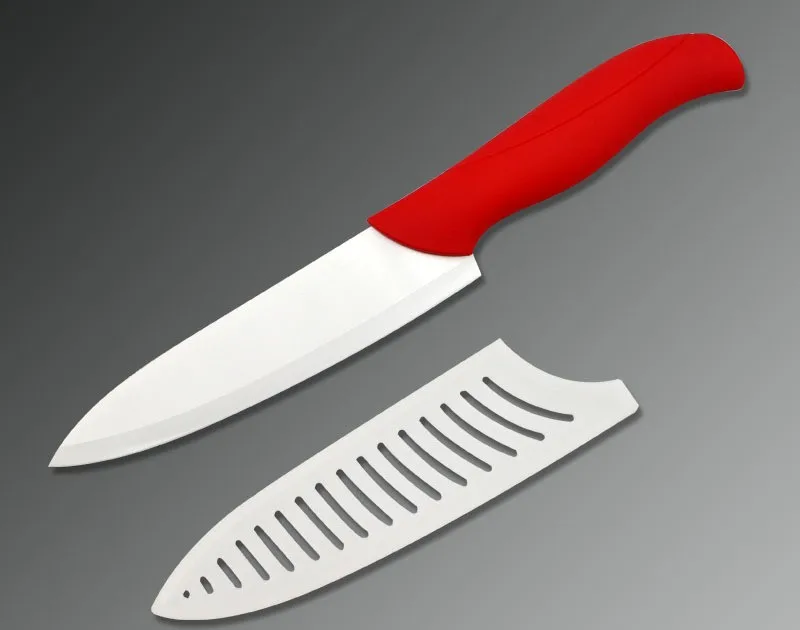 Высокое качество " дюймовый шеф-повара кухонный Керамический нож керамический нож для овощей - Цвет: Red