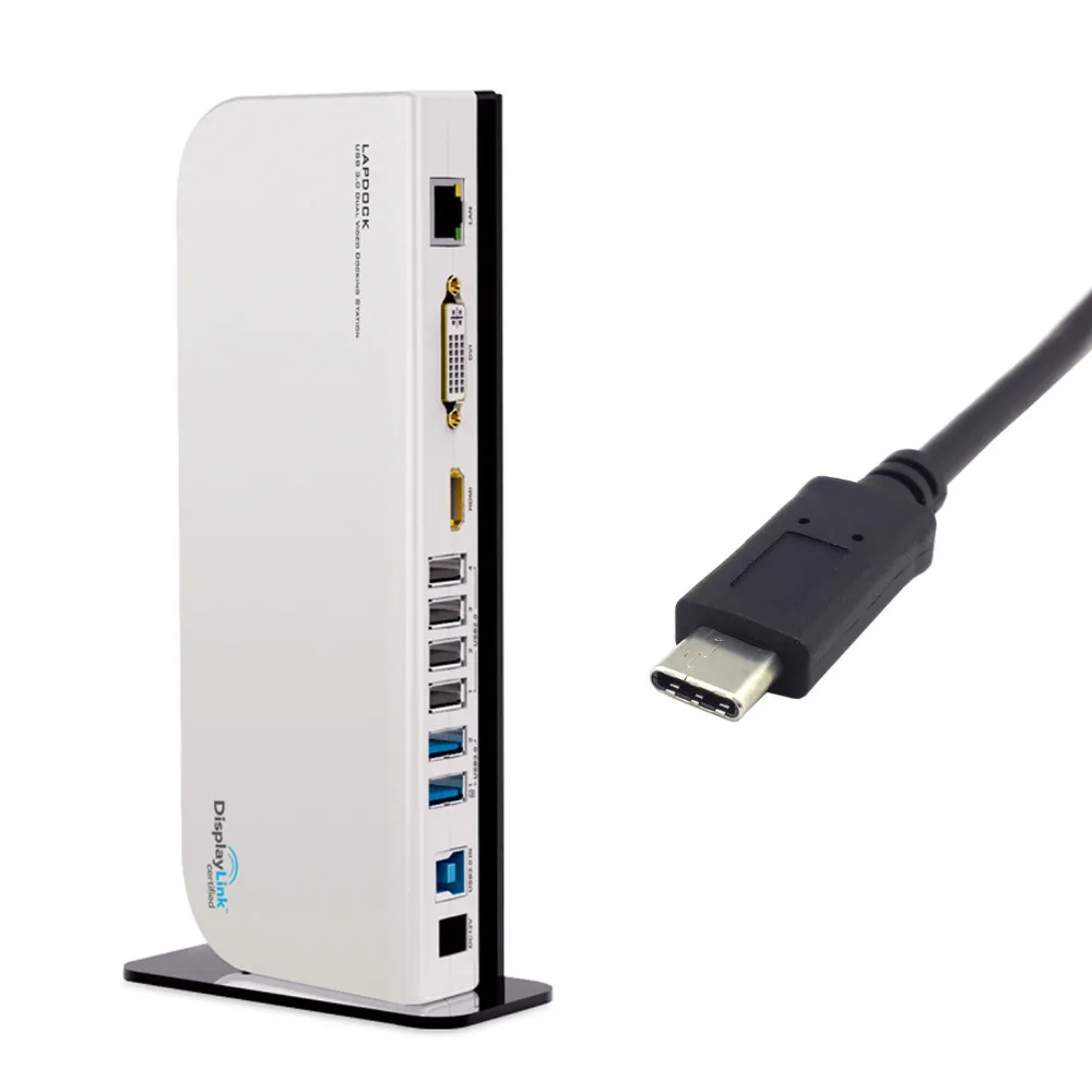 bilder für USB 3.1 Typ C USB-C zu Universal Docking Station 7 Port HUB & HDMI & VGA & LAN & Audio bilder für USB 3.1 Typ C USB-C zu Universal Docking Station 7 Port HUB & HDMI & VGA & LAN & Audio