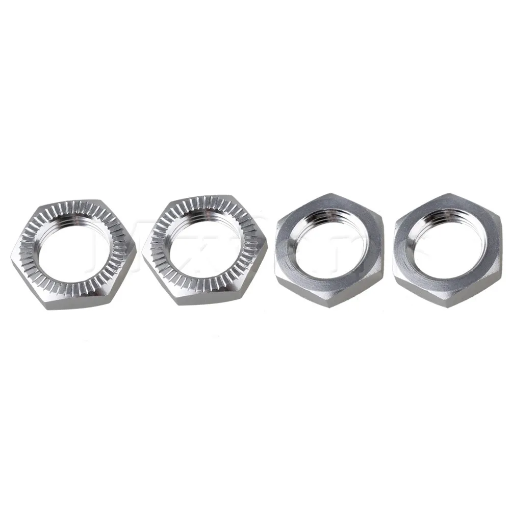 

Mxfans 4pcs Silver N10173 RC 1:8 Aluminum 17mm Wheel Hex Hub Nut for Model Car Buggy