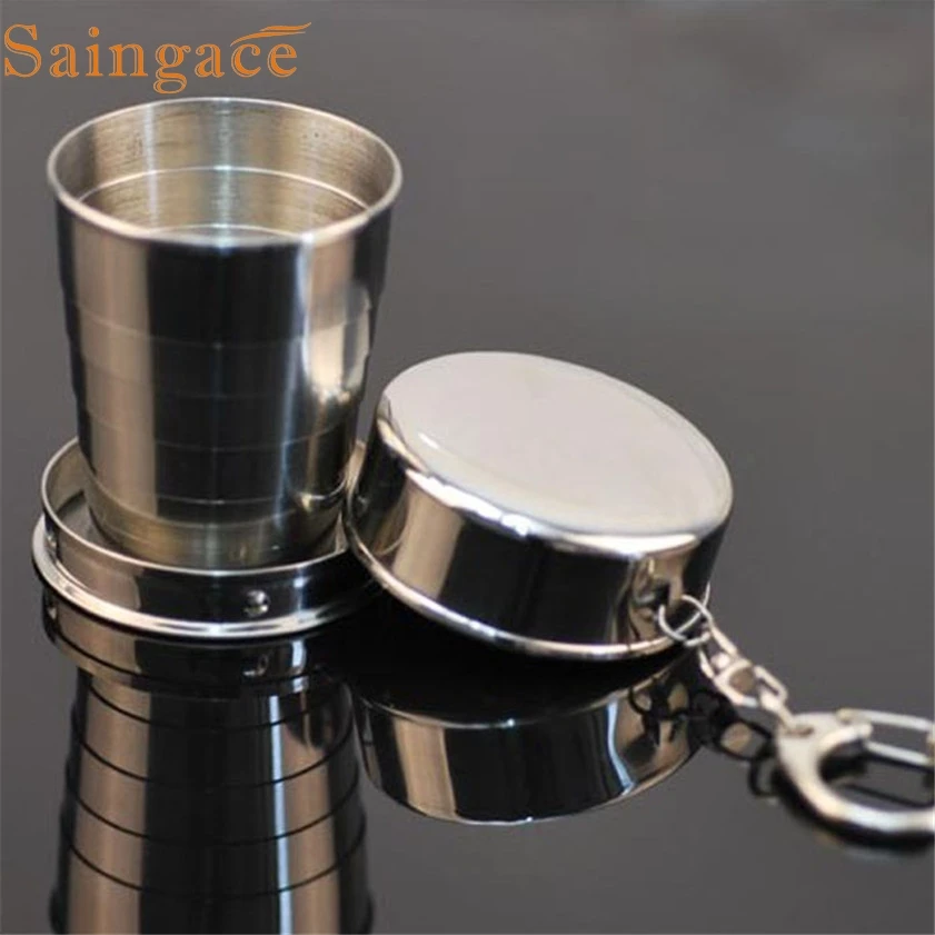 Home Best Sell Collapsible Shot Glass Telescopic Collapsible Stainless