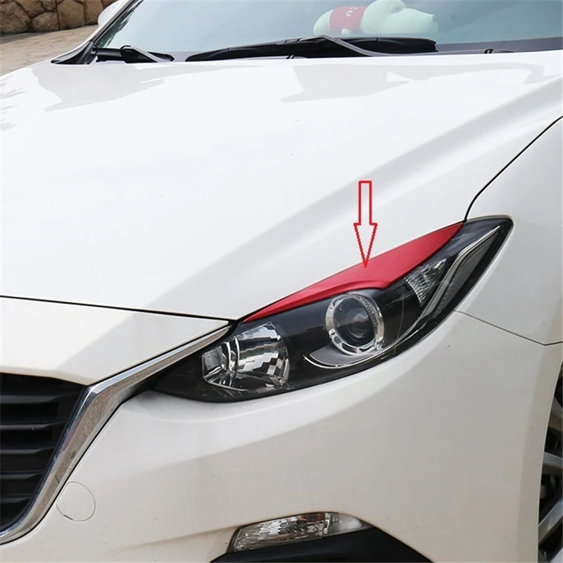 

Body Grille Front Fog Lamp Automobile Decorative Upgraded Auto Car Styling Modification Sticker Strip 14 15 16 FOR Mazda Axela
