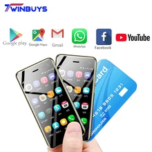 2019 najmniejszy smartfon Ulcool U2 3.15 Cal MTK6739 1GB 8GB telefon Android 8.1 Google Play 4G śliczne skórzane Mini telefon komórkowy