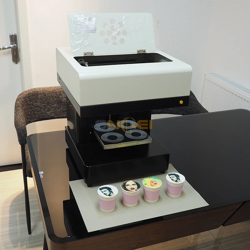 

Edible Food Printer 4 Cups Latte Selfie Coffee Art Printer